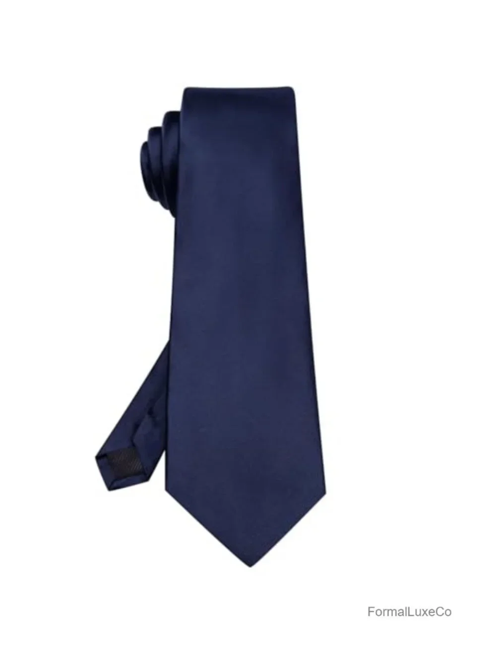 Silk Blend Extra Long Solid Satin Tie Set with Lapel Pin & Tie Clip Formal